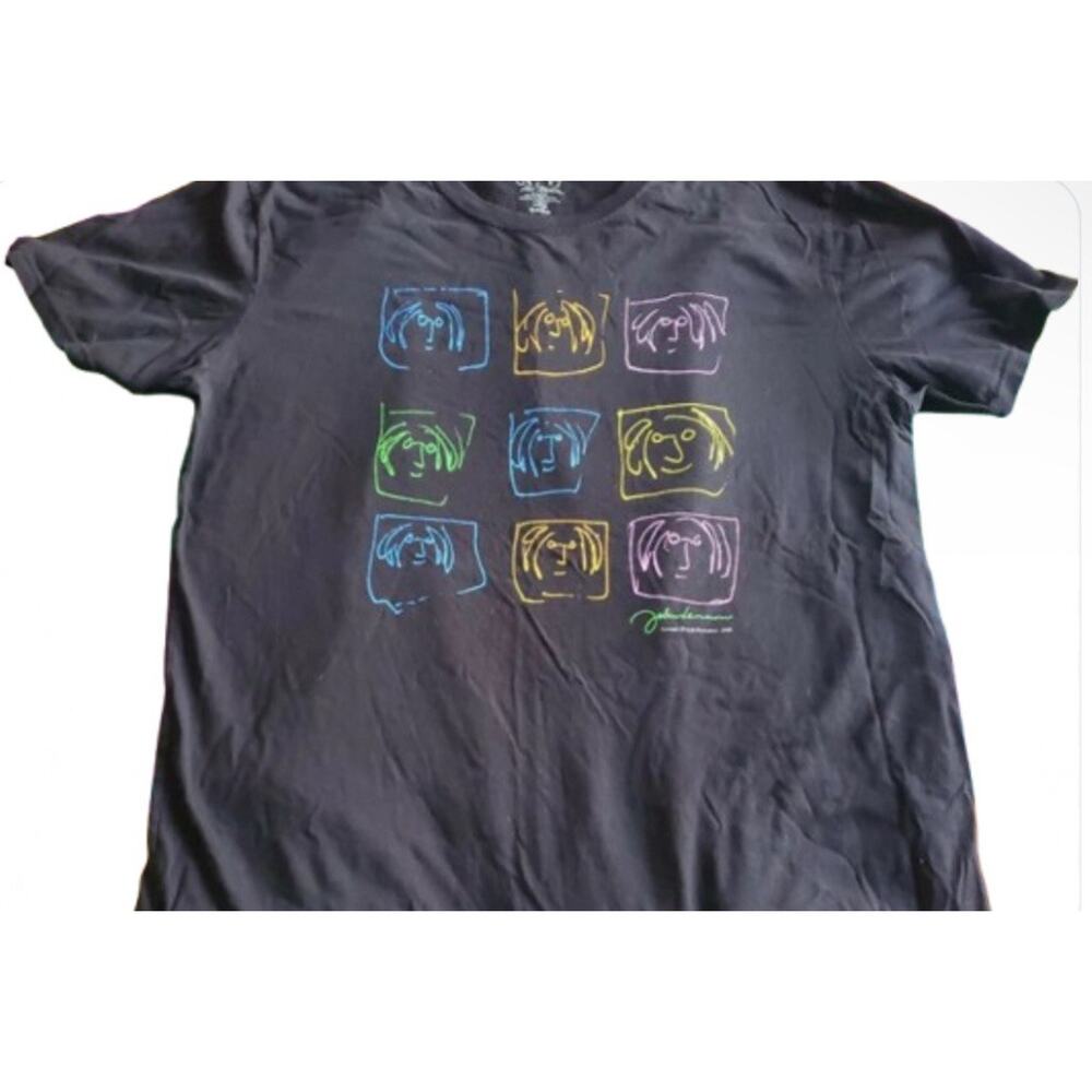 RARE John Lennon Official 9-Self Portraits Image Black T-Shirt Men’s 2XL - Picture 2 of 5